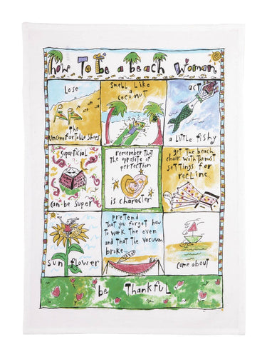 How To Be A Beach Woman Kitchen Towel
