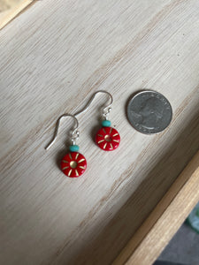 Red Starburst Earrings